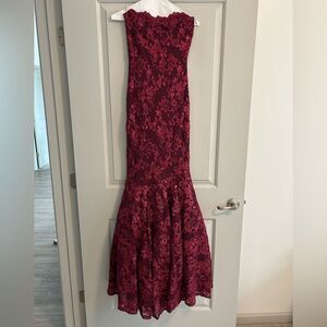 Nova Luxe Burgundy Lace Dress